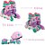 Patins Infantil 4 Rodas Inline Menina Feminino Kit Proteção - Imagem 5