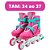 Patins Infantil 4 Rodas Feminino Menina Roller Criança Rosa - Imagem 2