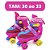 Patins Infantil 4 Rodas Feminino Menina Roller Criança Rosa - Imagem 2