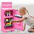 Mini Geladeira Infantil Cozinha Criança Grande Rosa Menina - Imagem 5
