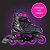 Patins Infantil 4 Rodas Criança Menina Rosa Unitoys Led Luz - Imagem 7