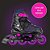 Patins Infantil 4 Rodas Criança Menina Rosa Unitoys Led Luz - Imagem 2