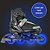 Patins Azul Infantil 4 Rodas Criança Menino Unitoys Led Luz - Imagem 4