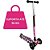 Patinete Infantil Rosa 3 Rodas Unitoys Menina Radical Led - Imagem 2