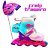 Patins Smoke Feminino Tam 34 37 Infantil Led Fumaça Rosa Bom - Imagem 5