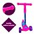 Patinete Rosa Infantil 3 Rodas Menina Luz Led Feminino - Imagem 2