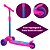 Patinete Rosa Infantil 3 Rodas Menina Luz Led Feminino - Imagem 4