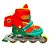 Patins Infantil Laranja Smoke Masculino Tam 34 37 Led Fumaça - Imagem 1