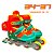 Patins Infantil Laranja Smoke Masculino Tam 34 37 Led Fumaça - Imagem 2