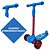 Patinete Azul Infantil 3 Rodas Menino Luz Led Masculino Azul - Imagem 2