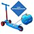 Patinete Azul Infantil 3 Rodas Menino Luz Led Masculino Azul - Imagem 3