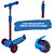 Patinete Azul Infantil 3 Rodas Menino Luz Led Masculino Azul - Imagem 4