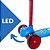 Patinete Azul Infantil 3 Rodas Menino Luz Led Masculino Azul - Imagem 5