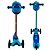 Patinete Infantil 3 Rodas Menino Pelúcia 30Kg Unitoys Azul - Imagem 4