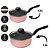 Conjunto De Panelas Antiaderentes Teflon Rose E Preto - Imagem 4