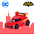Batwheels Mini Carros Vinil Vermelho Robin Bebês E Crianças - Imagem 2
