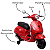 Moto Elétrica Lambreta Infantil  Luz Som Scooter Led - Imagem 4