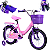 Bicicleta Aro 16 Com Rodinhas Rosa Love Infantil - Imagem 2