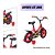 Bike Infantil Aro 12 Vermelho Rodinhas Apoio Menino Menina - Imagem 3