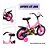 Bike Infantil Aro 12 Rosa Rodinhas Equilíbrio Menino Menina - Imagem 3
