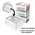 Kit 4 Organizadores Geladeira Clear Fresh 2,8l Cesto Tampa - Imagem 3