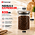Pote de Vidro Hermético Redondo 800ml com Tampa Inox Vedação Silicone Porta Mantimentos Cozinha - Imagem 2