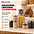 Pote de Vidro Hermético Redondo 800ml com Tampa Inox Vedação Silicone Porta Mantimentos Cozinha - Imagem 4