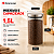 Pote 1,5l Hermético Tampa Inox Mantimento Condimento Vidro - Imagem 3