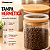 Pote de Vidro Hermético 800ML com Tampa de Bambu - Imagem 3