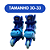 Patins Tri Line Kt19ap Azul – Kit Completo 30-33 - Imagem 4