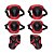 Kit De Proteção Kj19vm - Vermelho Chamas Com Capacete - Imagem 5