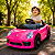 Carro Elétrico Infantil Compact Zippy Toys Rosa 6V com Controle Remoto, Faróis, Buzina e Músicas - Imagem 1