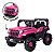Mini Carro Elétrico Jipe Rosa Off Road 12V - Imagem 4