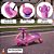 Carrinho De Rolimã Infantil Super Car Rosa 360° Com Led - Imagem 3