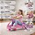 Carrinho De Rolimã Infantil Super Car Rosa 360° Com Led - Imagem 2