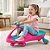 Carrinho De Rolimã Infantil Super Car Rosa 360° Com Led - Imagem 1