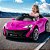 Carro Elétrico Infantil 6v Esportivo Ml Rosa Controle Remoto - Imagem 1