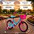 Bicicleta Infantil Aro 16 Love Tiffany Rosa Com Roda De Apoio E Cestinha - Imagem 3