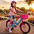 Bicicleta Infantil Aro 16 Love Tiffany Rosa Com Roda De Apoio E Cestinha - Imagem 1