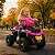 Mini Quadriciclo Elétrico Infantil 6v Rosa Adventure Unitoys - Imagem 1