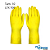 Luva Latex Amarela Acabamento Flocado Latex 700 Tamanho 10 - PLASTCOR - Imagem 1