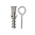 Pitão 6 + Bucha Nylon com Aba 6MM Cartela com 100 Peças - Sfor - Imagem 1