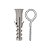 Gancho 8 + Bucha Nylon Com Aba 8MM Cartela com 100 peças - Sfor - Imagem 1