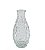 Vaso vidro transparente textura 14cm - Imagem 1