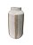 Vaso ceramica branco listras bege - Imagem 1