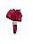 Guardanapo em algodão vermelho poa - Imagem 1