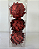 BOLA DECORATIVA VERMELHO C/GLITTER 10CM JOGO C/3 UND - Imagem 2