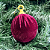 Bola decor veludo bordo 8cm c/ 03 - Imagem 1