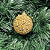 BOLA DECORADA NATAL GLITTER NO PVC DOURADO 6CM - Imagem 1