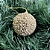 Bola natal decorada glitter PVC 6cm 3 unidades champanhe - Imagem 1
